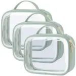 Green PVC Transparent Waterproof Makeup Bag