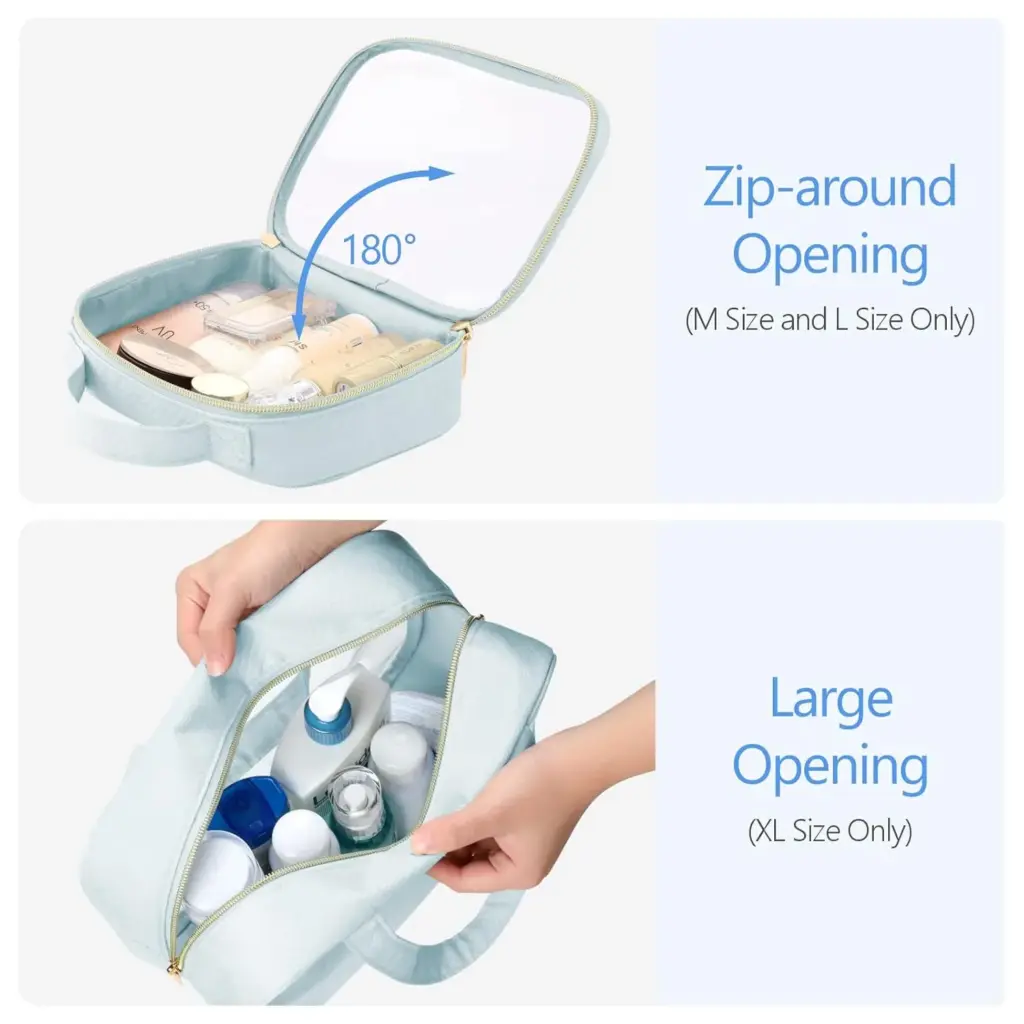 Blue Waterproof Makeup Bag 04