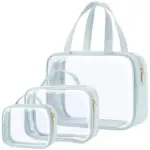 Blue PVC Transparent Waterproof Makeup Bag