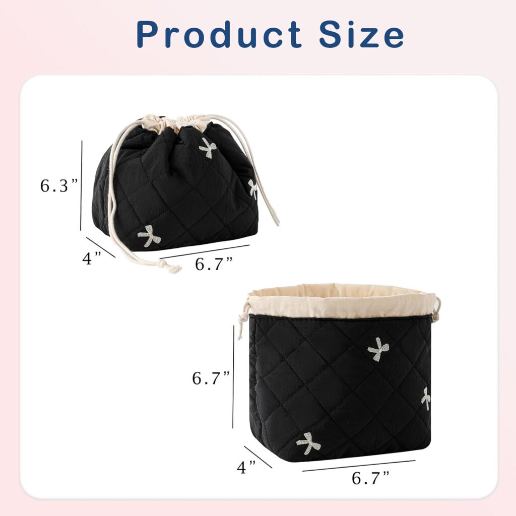 Cotton Drawstring Toiletry Bag size
