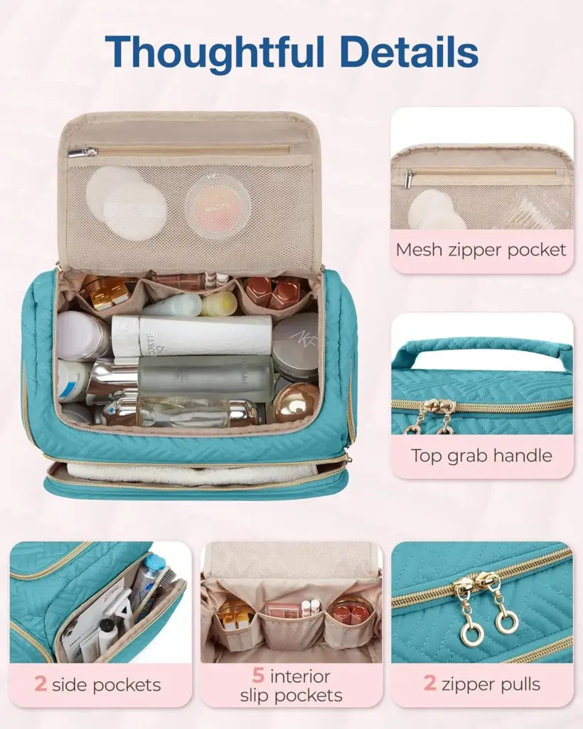 Blue Cosmetic Makeup Bags 