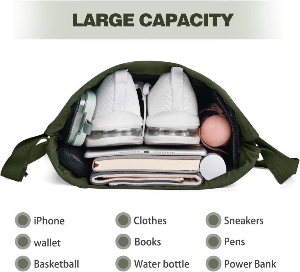 Waterproof Oxford Sports Backpack with Compartments Dark_Green_006