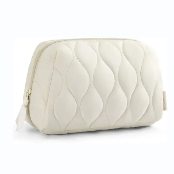 Puffy Portable Makeup Bag Black Beige