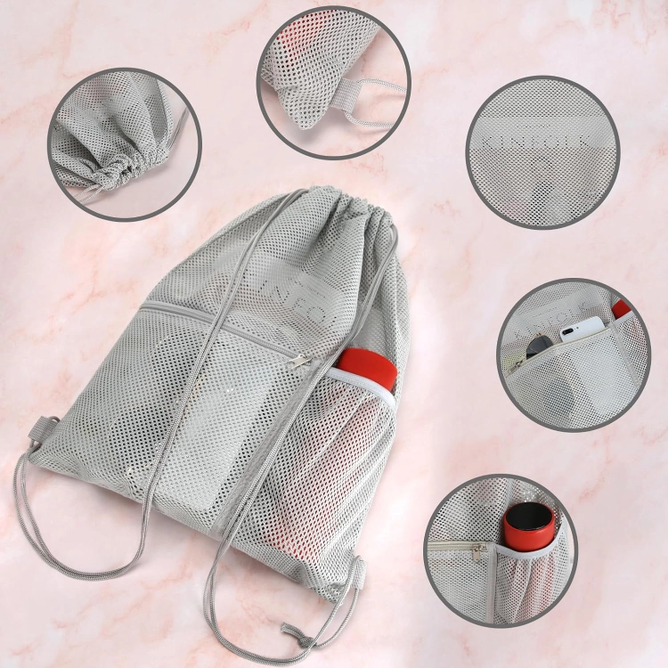 Features of the Portable Mesh Drawstring Backpack