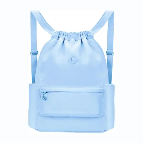 Blue Waterproof Oxford Sports Backpack with Compartments