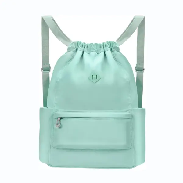 Green Waterproof Oxford Sports Backpack with Compartments