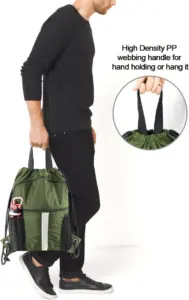 Oversized Main Compartment with Drawstring Closure
