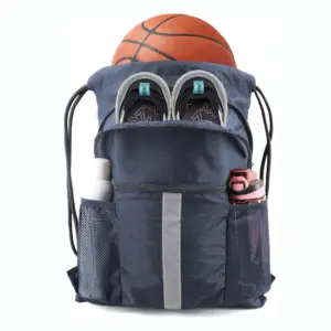 Nylon Large-Capacity Basketball Drawstring Backpack