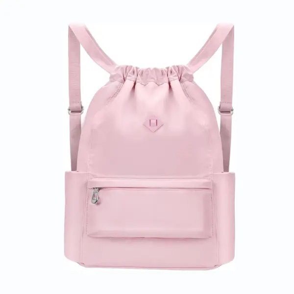 Pink Waterproof Oxford Sports Backpack with Compartments
