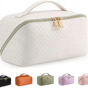 Six Transparent PVC Travel Storage Bags in white, black, orange, green, purple, and pink are available for OEM/ODM customization to fit your brand needs.