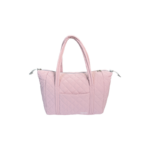 pink quilted travel bag